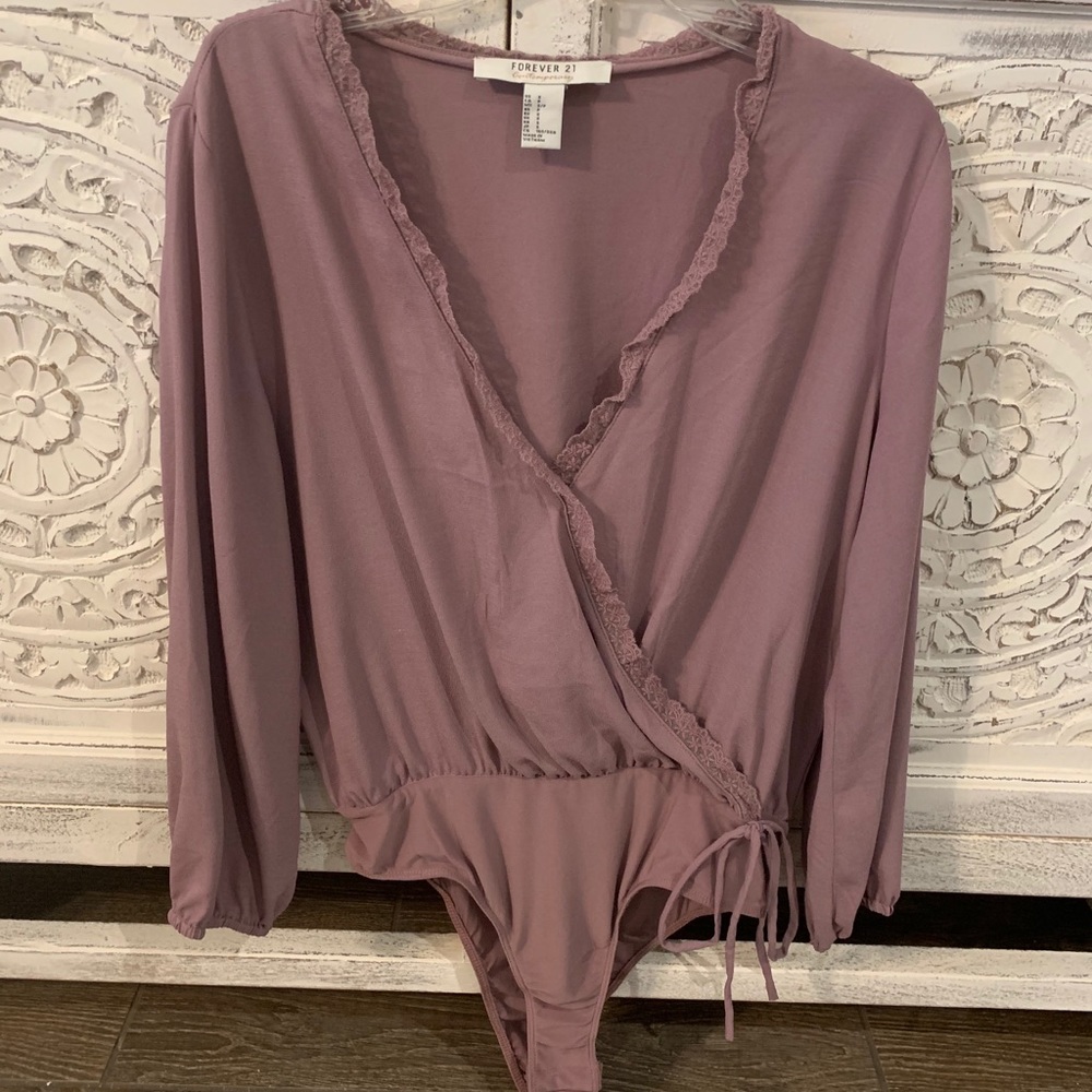 Forever21 Contemporary Lavender blouse bodysuit